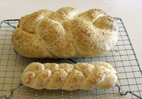 gluten free plaited loaves