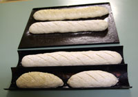 gluten-free-dough risen baguette